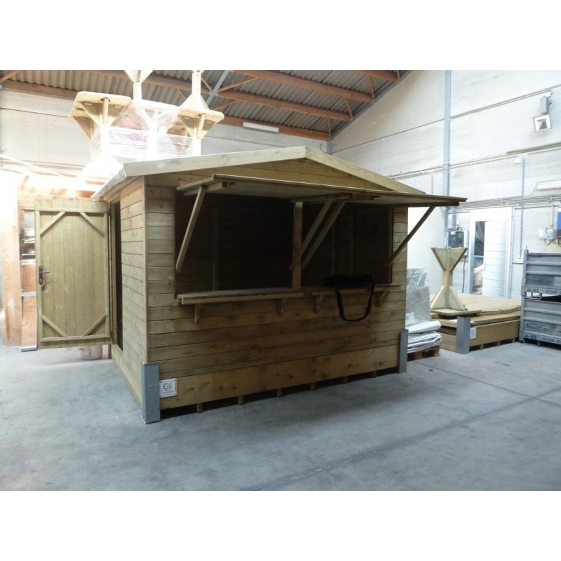 Chalet de noël pliable, en bois