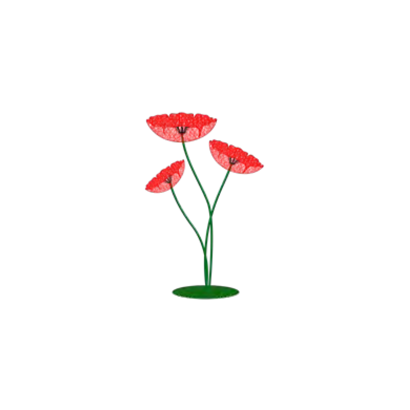 Trio coquelicots (3D) géant