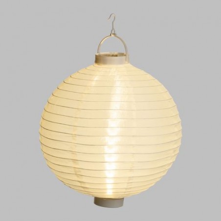 Lanterne Ronde Tissu Blanc LED BLANC CHAUD ø30cm