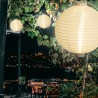 Lanterne Ronde Tissu Blanc LED BLANC CHAUD ø30cm
